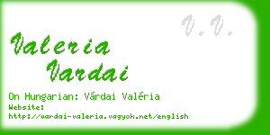 valeria vardai business card
