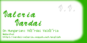 valeria vardai business card